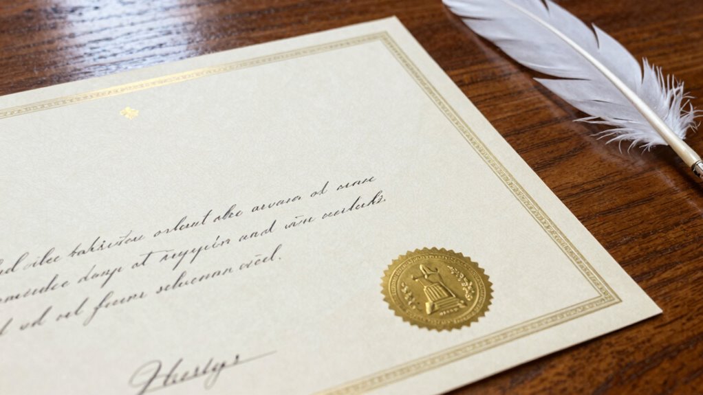 authentic official document features