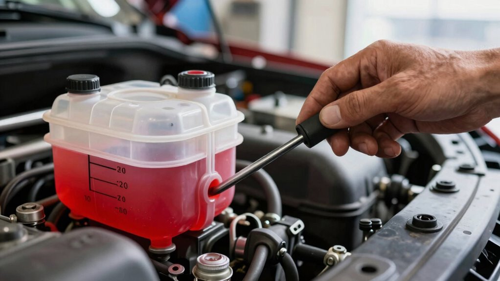 check and drain excess fluid