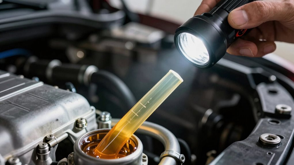 check fluid after warm up