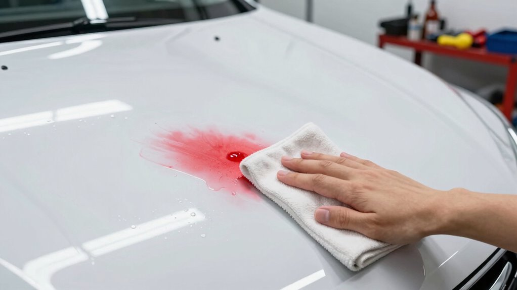 cleaning brake fluid safely