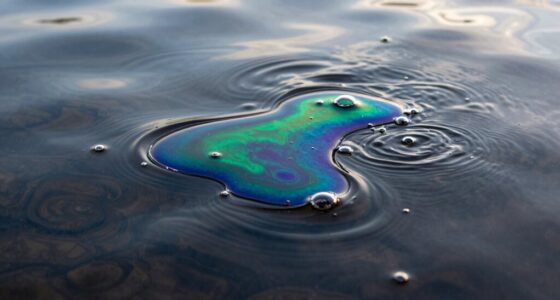 dark oil as a warning