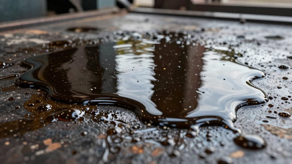 dark oil indicates composition