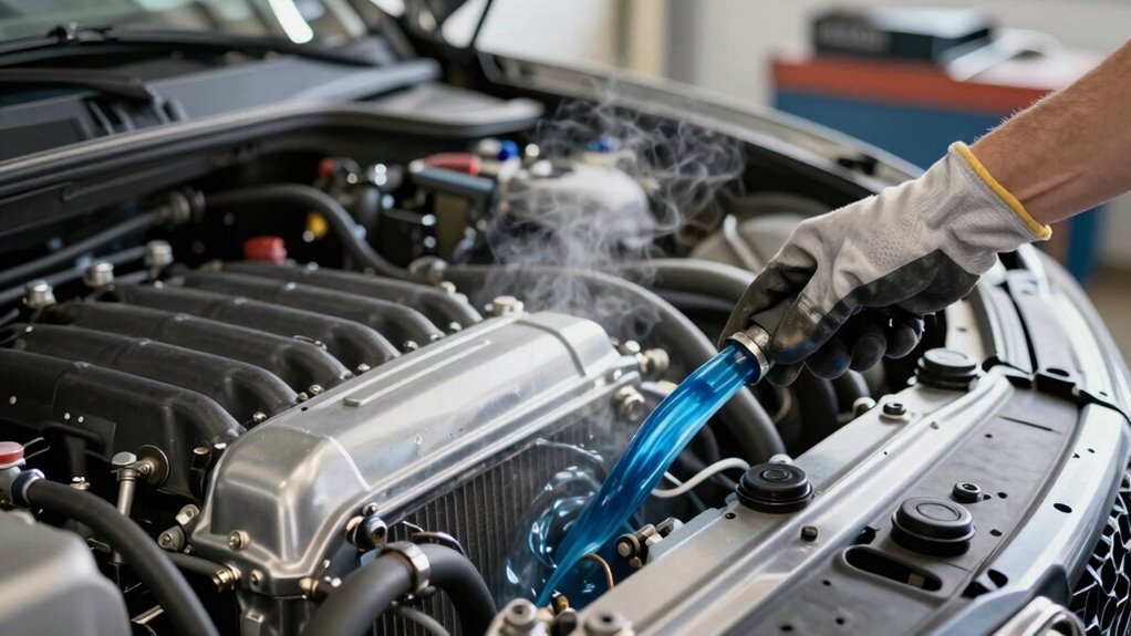 heater core flushing signs