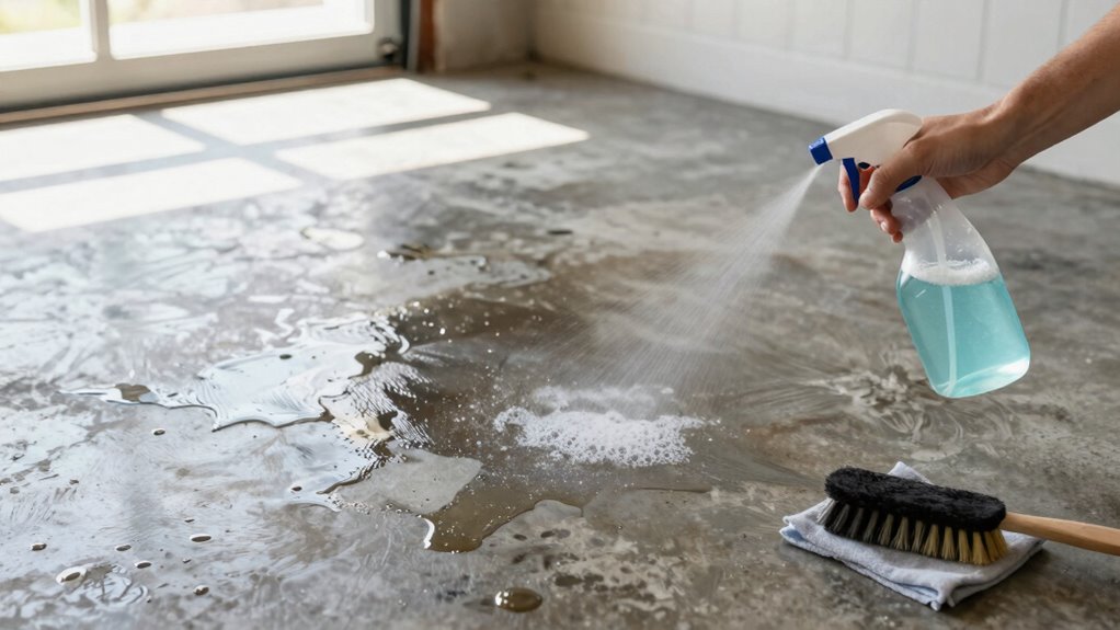 natural garage floor cleaning