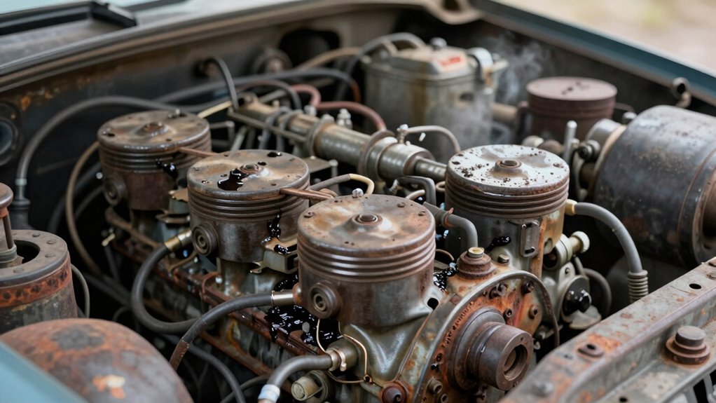 oil deterioration during idling