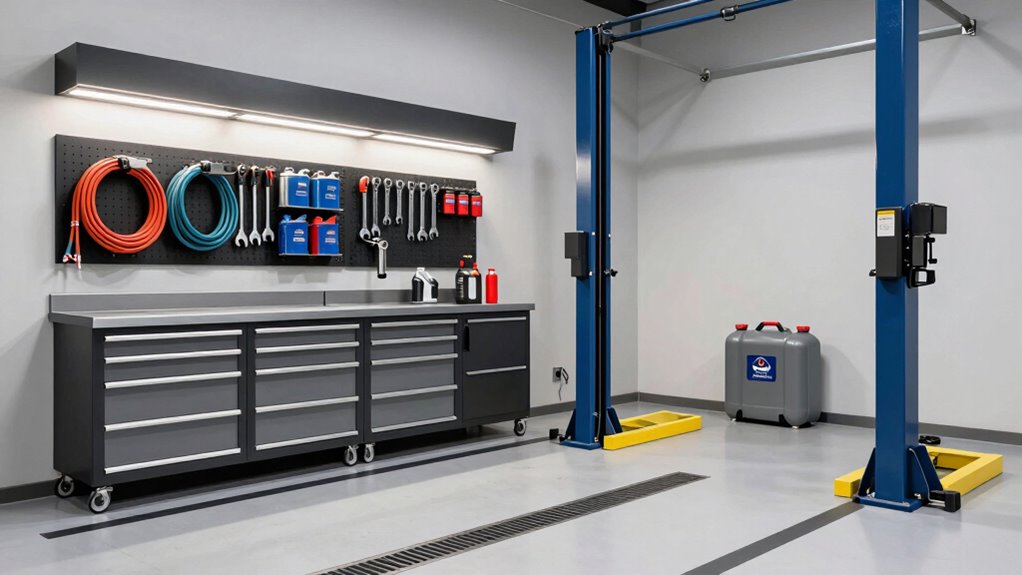 organized efficient garage workflow