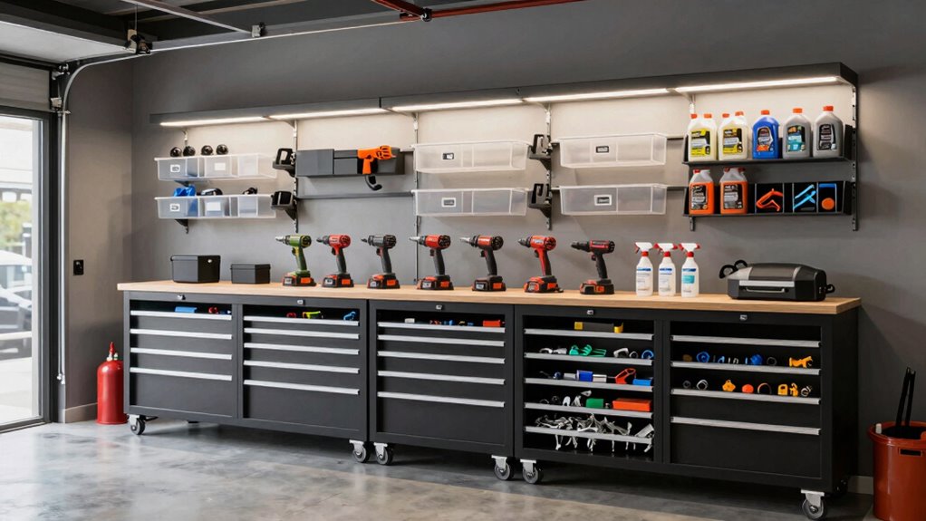 organized garage for quick access