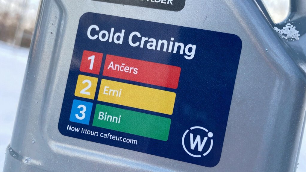 read oil label cold weather specifications