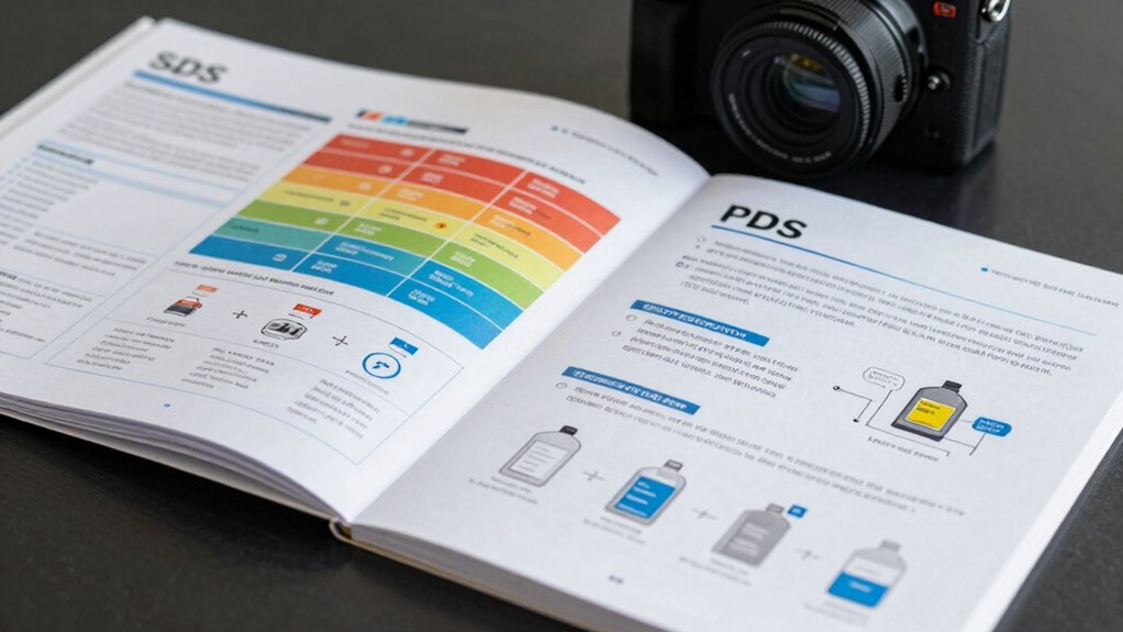 safety data sheets and product data