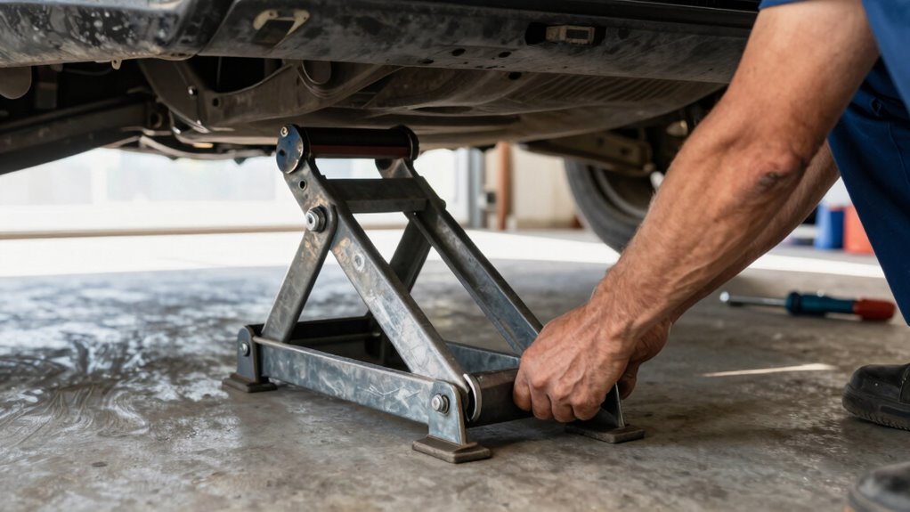 secure vehicle support ground