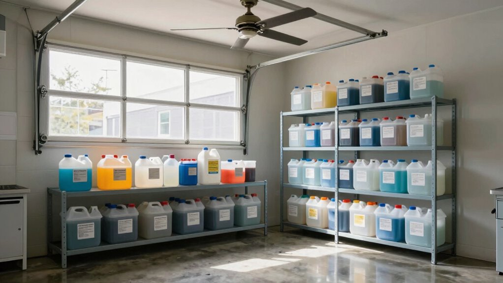 store chemicals in ventilated controlled environment