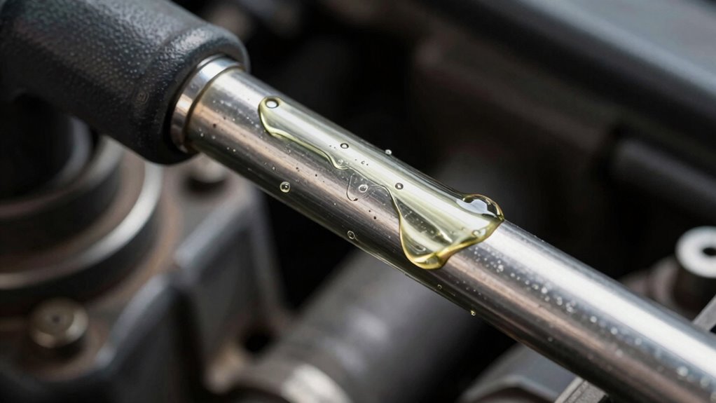 thin oil indicates potential contamination