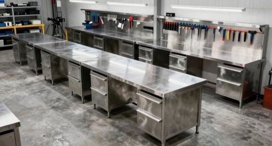 top stainless steel workbenches