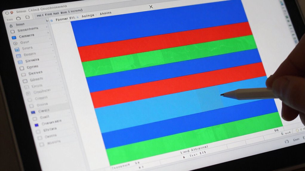 use color coded layer organization