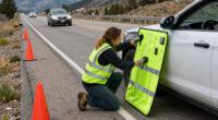 Colorado’s Plan To Protect Emergency Workers On The Shoulder? Giant, Neon Green Ford Trucks