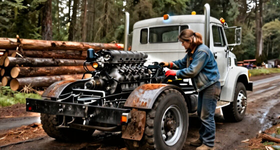 Legendary Twin-Engine Logging Truck Had A 14.6L Diesel V8 Powering The Trailer Too
