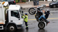 Near Miss Of The Day 949: A Wheelie Close Call As Reckless Refuse Collector Nearly Takes Out Fast-braking Cyclist